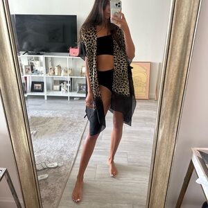 Silky swim coverup kimono